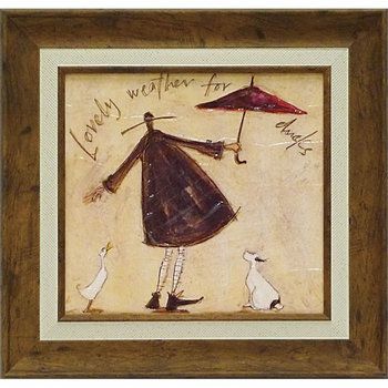 サム トフト「アヒルの好きなお天気」Gel加工 絵画 インテリア 額絵