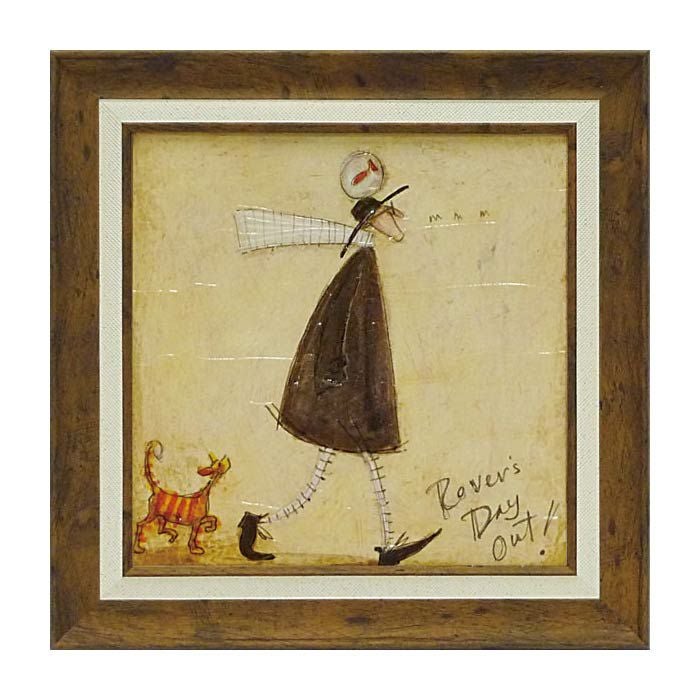 サム トフト「いぬタクシー」Gel加工 絵画 インテリア 額入り | 輸入