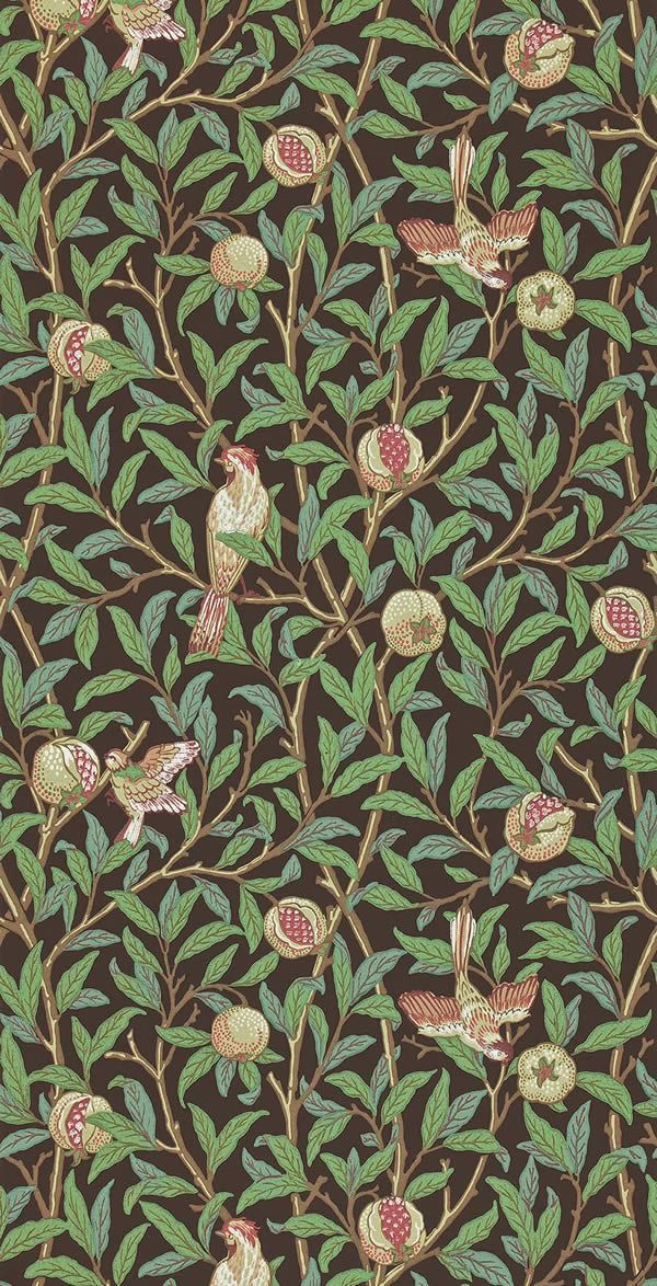 ウィリアムモリス 壁紙【鳥とザクロ Bird & Pomegranate】 おしゃれ