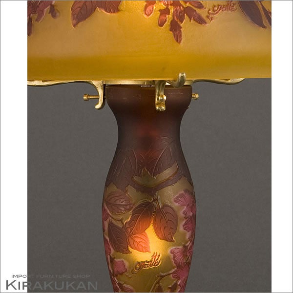 輸入照明 ガレコレクション 2灯テーブルスタンド 藤柄 Wisteria 中間スイッチ LED使用可 人気