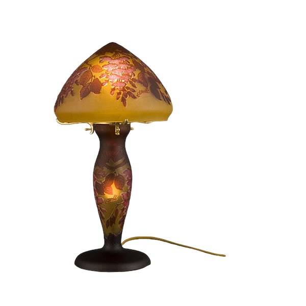 輸入照明 ガレコレクション 2灯テーブルスタンド 藤柄 Wisteria 中間スイッチ LED使用可 人気