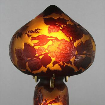 ガレコレクション【2灯テーブルスタンド【Rose/ローズ/薔薇/バラ