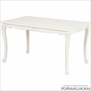 萩原 ヴィオレッタ ダイニングテーブル RKT-1761AW 猫脚 白 80cm VIOLETTA：ヴィオレッタ 白家具【ダイニングテーブル130】食卓 | 輸入