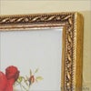  イタリア製 薔薇額絵 ゴールド枠 アクリル板（ローズ・レッド）花