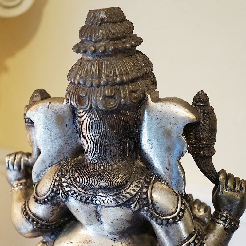 ゾウの神様 ガネーシャ 置物 インド製 富と学問 障害除去 オブジェ 希少品 輸入雑貨 おしゃれ 雑貨 小物