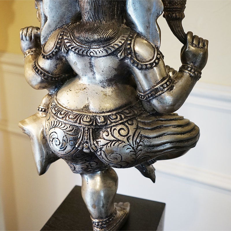 ゾウの神様 ガネーシャ 置物 インド製 富と学問 障害除去 オブジェ 希少品 輸入雑貨 おしゃれ 雑貨 小物
