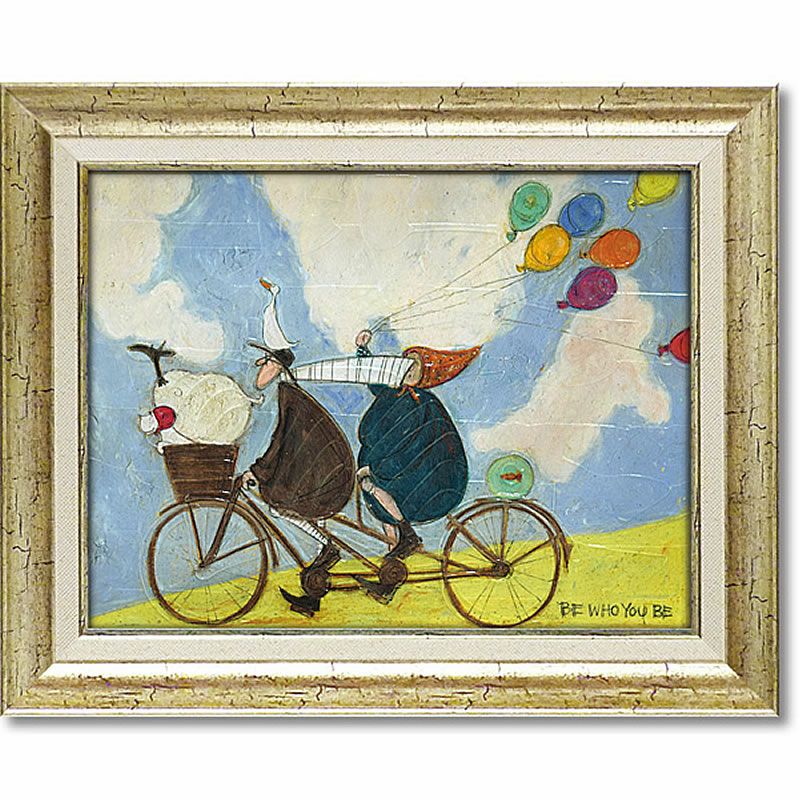サム トフト「いぬタクシー」Gel加工 絵画 インテリア 額入り | 輸入