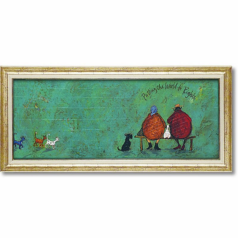 サム トフト「いぬタクシー」Gel加工 絵画 インテリア 額入り | 輸入