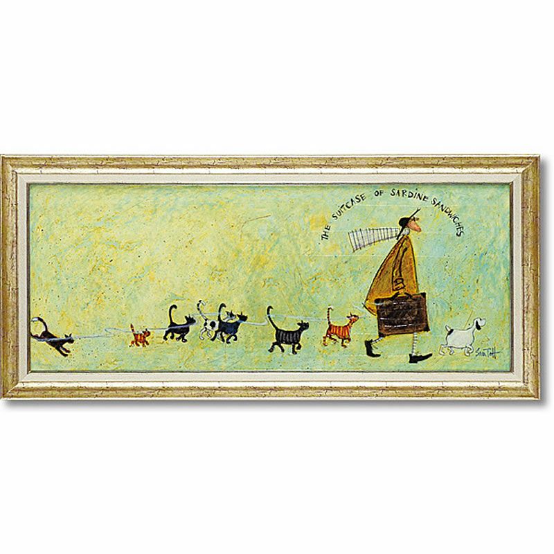 サム トフト「いぬタクシー」Gel加工 絵画 インテリア 額入り | 輸入