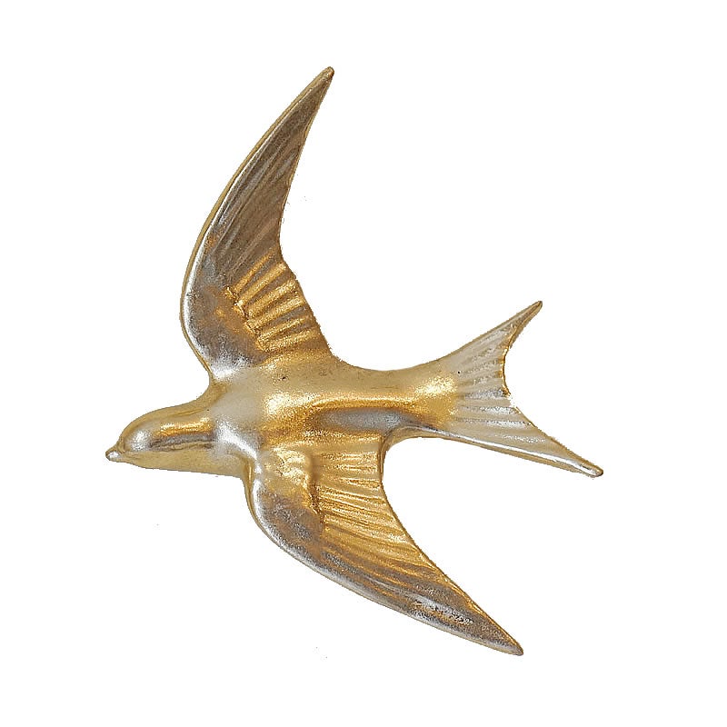 ウォールデコ ゴールド バードL 壁掛け おしゃれ 雑貨 輸入雑貨 金色 クラシック アンティーク調 風 レトロ