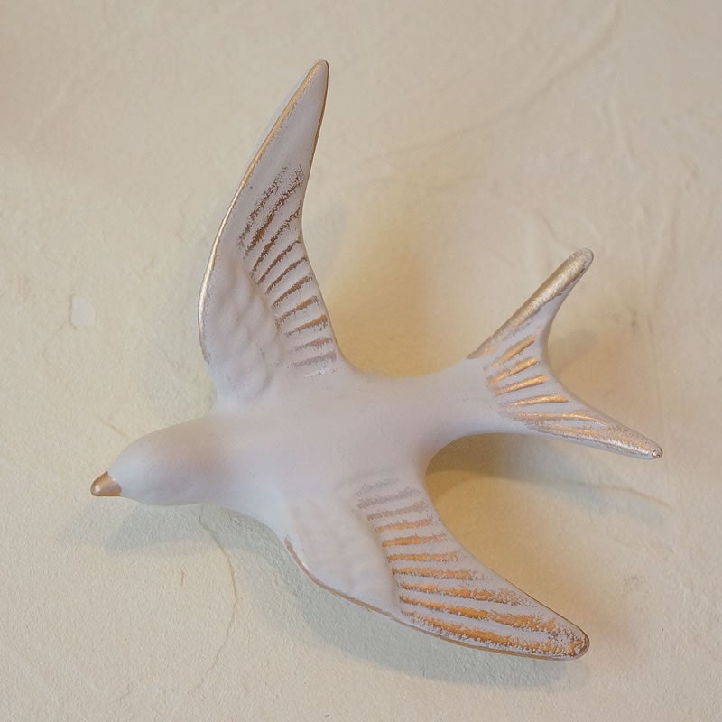 ウォールデコ ホワイト バードS&L 2点セット 壁掛け おしゃれ 雑貨 輸入雑貨 白色