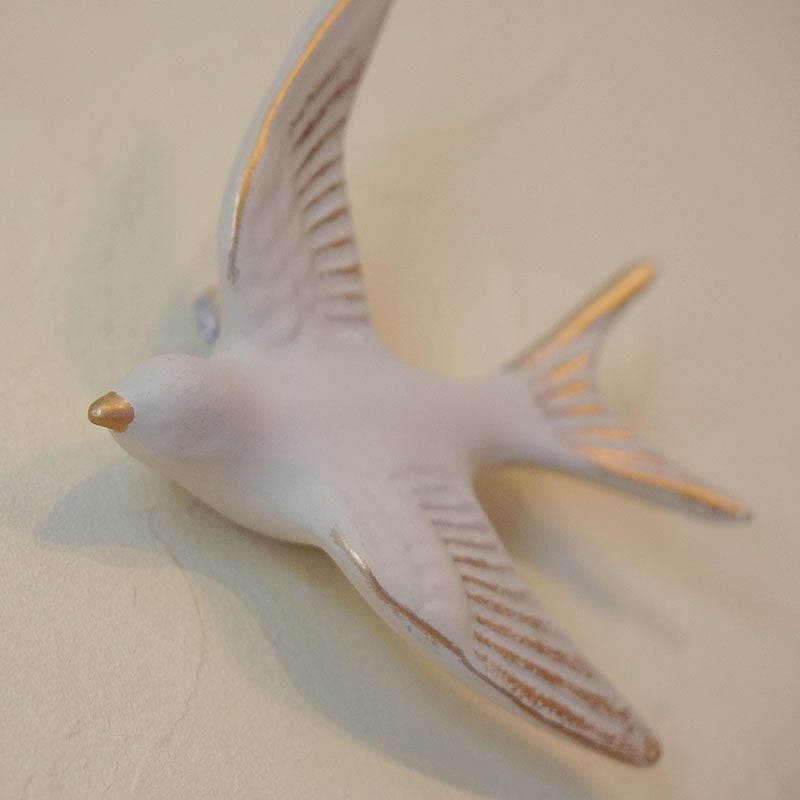 ウォールデコ ホワイト バードS&L 2点セット 壁掛け おしゃれ 雑貨 輸入雑貨 白色