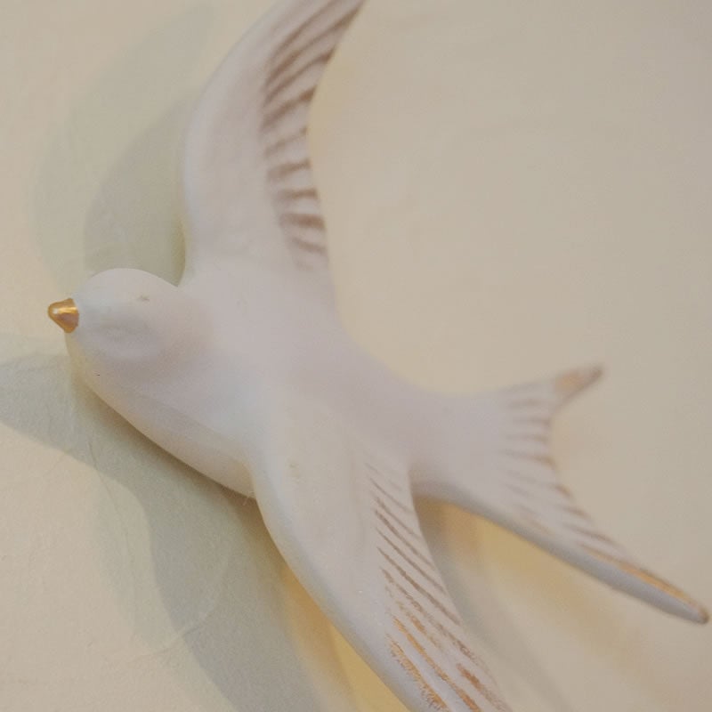 ウォールデコ ホワイト バードS&L 2点セット 壁掛け おしゃれ 雑貨 輸入雑貨 白色