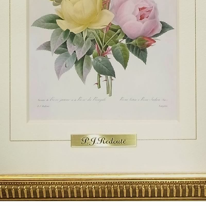 お得な2枚セット】ルドゥーテ ローズ 絵額 複製画 『 美花選 ローズ