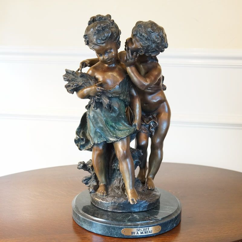 アンティーク ブロンズ像 置物 Auguste Moreau オーギュスト モロー作