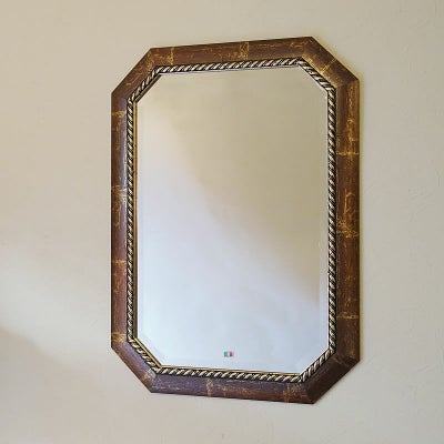 アンティーク 八角ミラー ゴールド Lサイズ Mirror（壁掛け鏡）八角形 