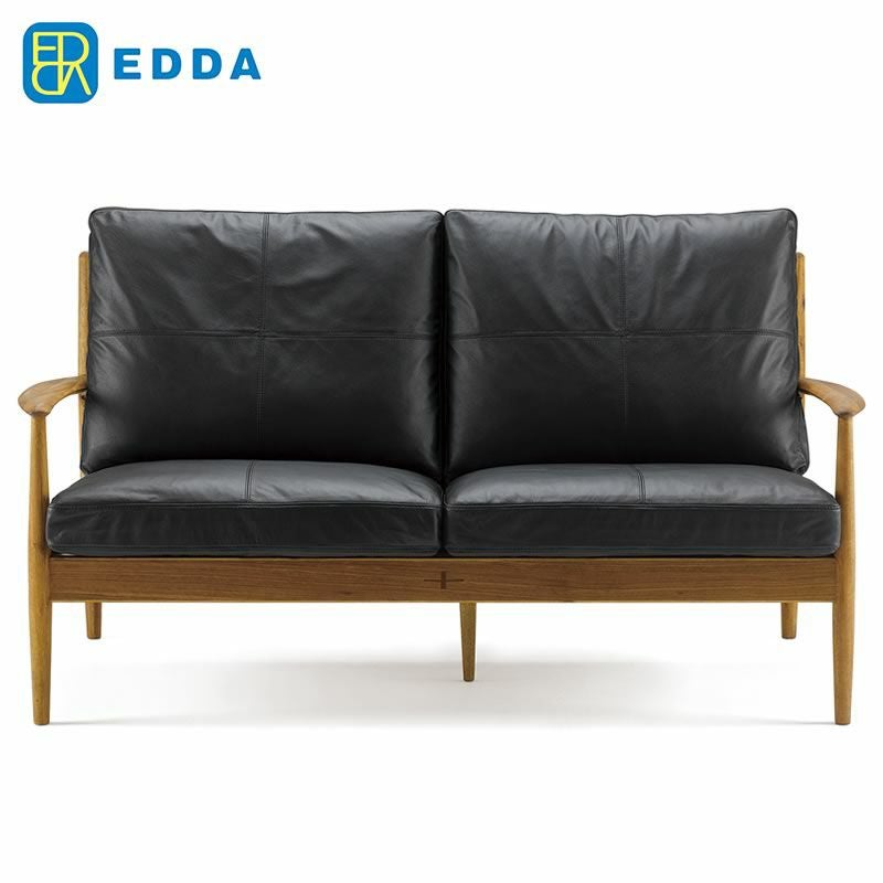 北欧スタイル家具 EDDA エッダ レザーソファー ソファー 2人掛け 北欧