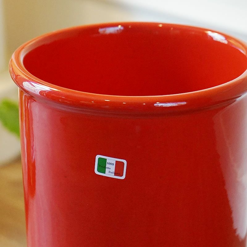 傘立て 陶器 イタリア レッド 赤 アンブレラスタンド 玄関 傘立て スリム おしゃれ アンティーク イタリアンレッド
