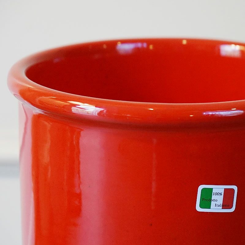 傘立て 陶器 イタリア レッド 赤 アンブレラスタンド 玄関 傘立て スリム おしゃれ アンティーク イタリアンレッド