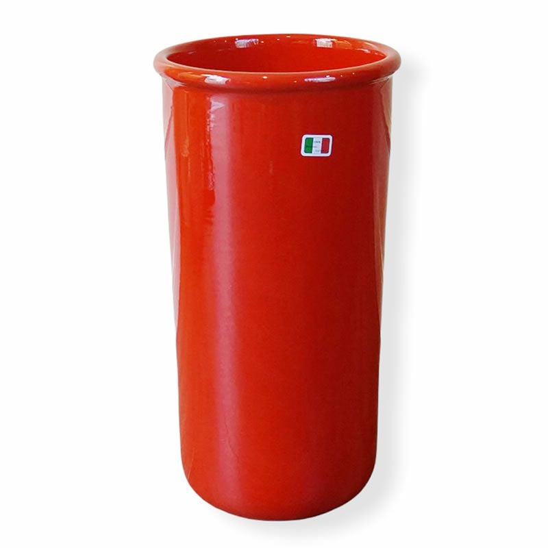 傘立て 陶器 イタリア レッド 赤 アンブレラスタンド 玄関 傘立て