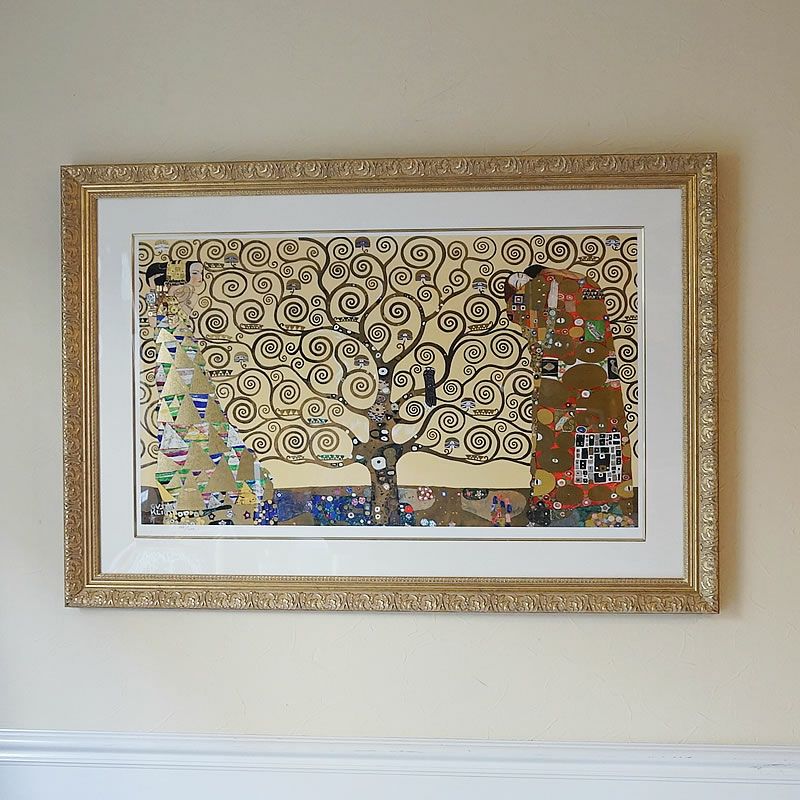 アウトレット絵画 生命の樹   グスタフ クリムト クリムト 絵画「期待」「生命の樹」「成就」表面特殊ゲル加工