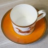 ロイヤルアーデン カップ＆ソーサー オレンジ ホース 馬　ボーンチャイナ フランス風 磁気食器 テーブルウェア