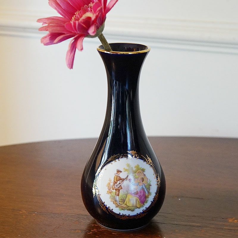 リモージュ Limoges 花瓶　フロア花瓶　コーナーフラワーベース 60cm ヴィンテージ フランス製 リモージュキャッスル 花瓶 陶器 フラワー
