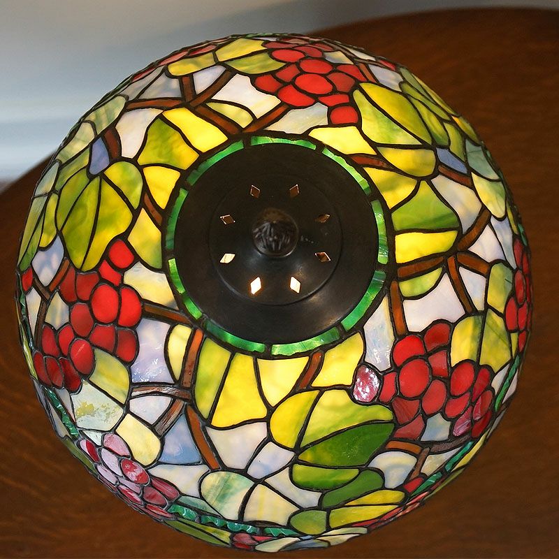 ステンドグラス ランプ 葡萄柄 ブドウ 限定品 シリアルナンバー付