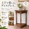 花瓶や写真、鍵や小物を美しくまとめられる下段棚付きコンソールテーブル