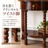 飾る収納と隠す収納ができる、玄関まわりに便利なツイスト脚コンソールテーブル