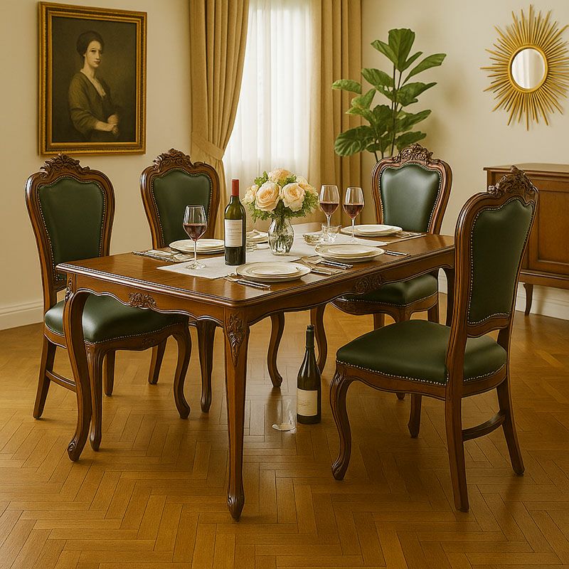 ダイニングテーブル アンティーク 165 長方形 象嵌 Malina Cassili マリナカッシーリ 組立品 アンティーク調家具