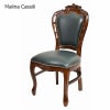 ダイニングチェア 合皮 グリーン色張り Malina Cassili マリナカッシーリ マホガニー家具 アンティーク調家具