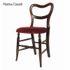 ダイニングチェア モケット 布 レッド色張り Malina Cassili マリナカッシーリ マホガニー家具 アンティーク調家具