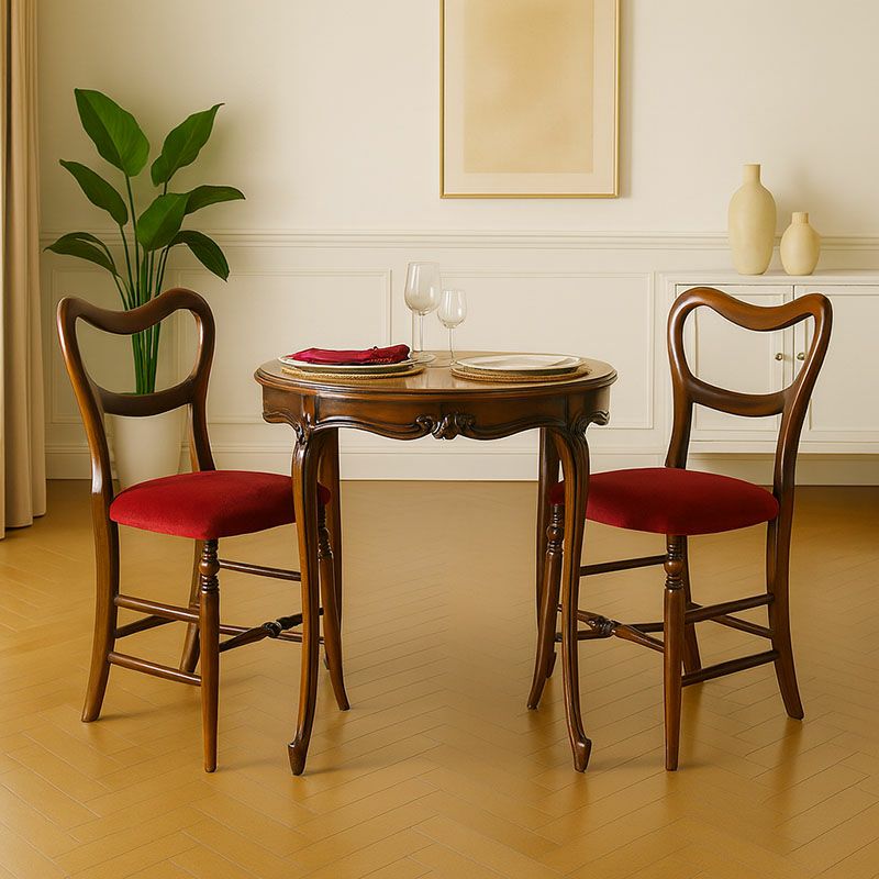 ダイニング3点セット 丸 アンティーク 75 ダイニングテーブルセット 丸 Malina Cassili マリナカッシーリ 組立品