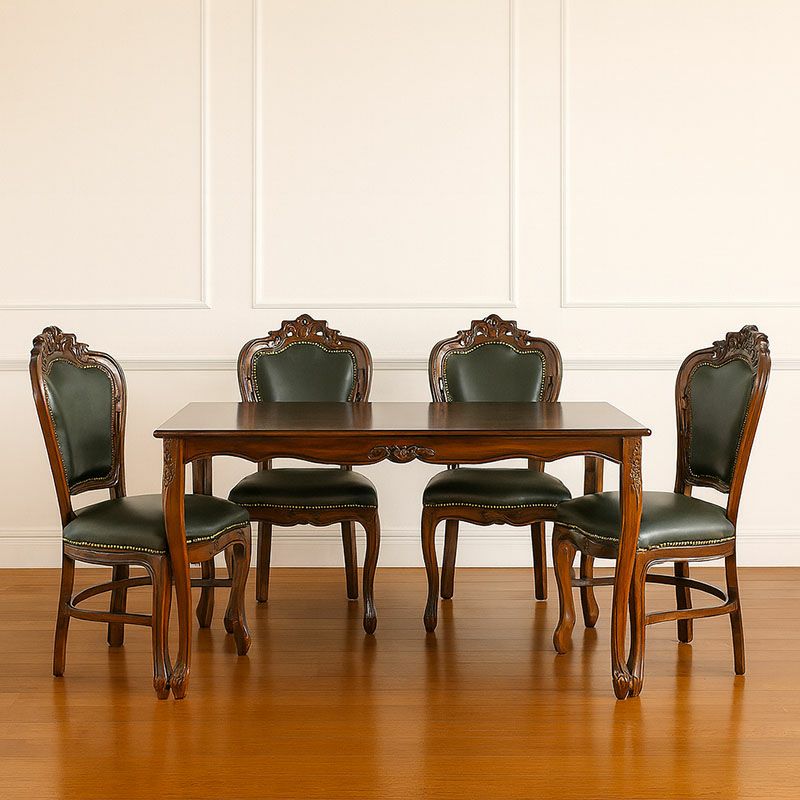 ダイニング5点セット チェア テーブル 165 長方形 象嵌 Malina Cassili マリナカッシーリ 組立品