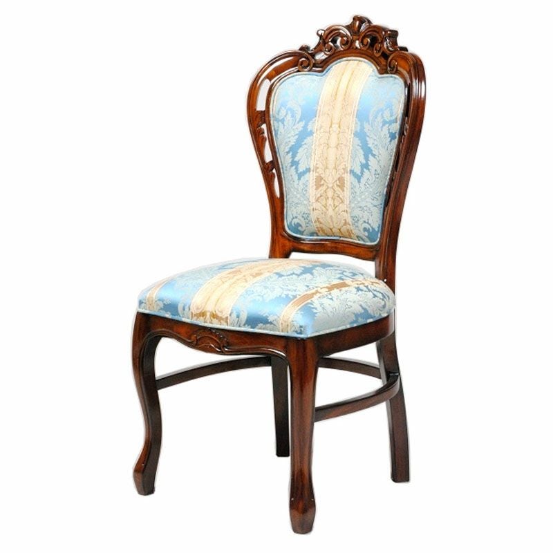 ダイニングチェア 2脚セット 完成品 張地4種類あり Malina Cassili マリナカッシーリ マホガニー家具 アンティーク調家具