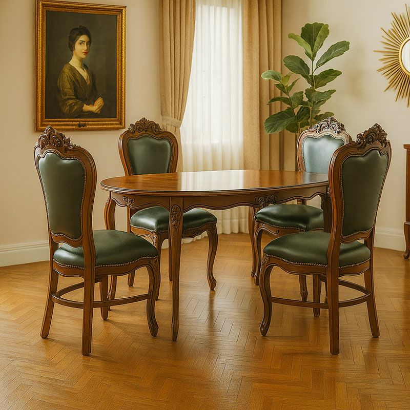 ダイニングチェア 4脚セット 完成品 張地4種類あり Malina Cassili マリナカッシーリ マホガニー家具 アンティーク調家具