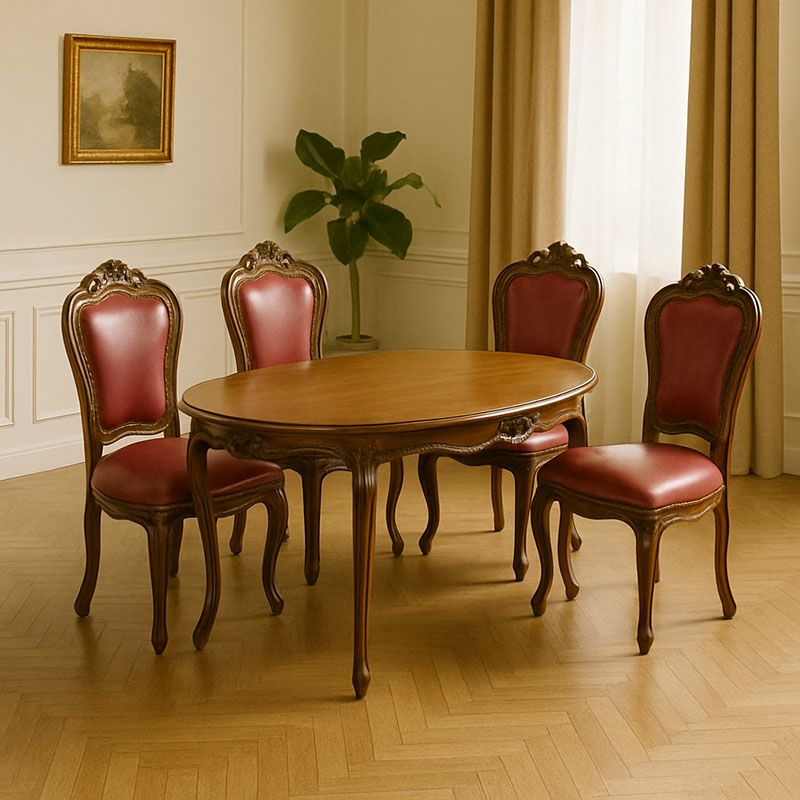 ダイニングチェア 4脚セット 完成品 張地4種類あり Malina Cassili マリナカッシーリ マホガニー家具 アンティーク調家具