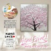 絵画 インテリア オイルペイントアート「 シルバー サクラ 」 83cm角 銀桜 絵画 インテリア 壁掛け 絵画 額入り