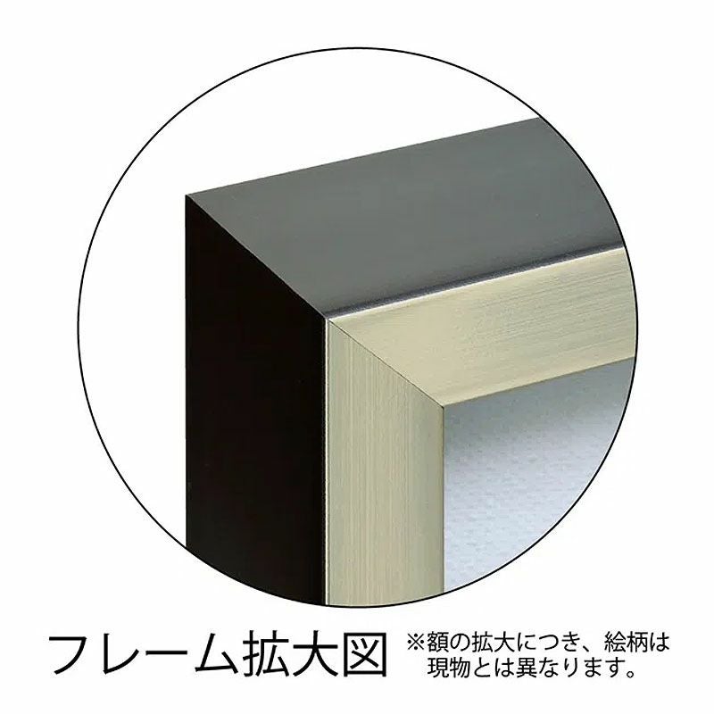 絵画 インテリア オイルペイントアート「 シルバー サクラ 」 83cm角 銀桜 絵画 インテリア 壁掛け 絵画 額入り