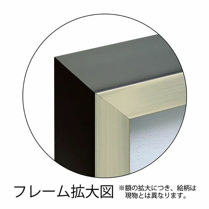 絵画 インテリア オイルペイントアート「 ゴールデン サクラ 」 83cm角 銀桜 絵画 インテリア 壁掛け 絵画 額入り