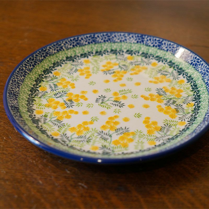ツェラミカ アルティスティチナ 20cmプレート No.3265X ミモザ柄 ポーランド食器