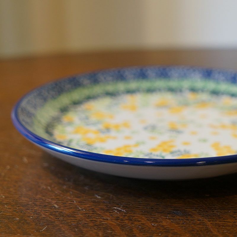ツェラミカ アルティスティチナ 20cmプレート No.3265X ミモザ柄 ポーランド食器