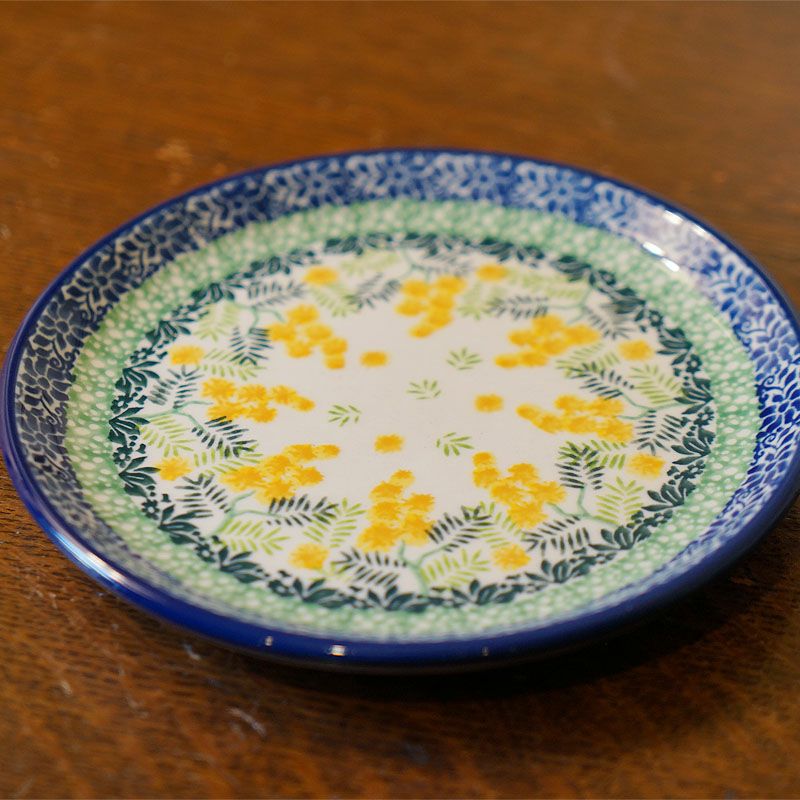 ツェラミカ アルティスティチナ 16cmプレート No.3265X ミモザ柄 ポーランド食器
