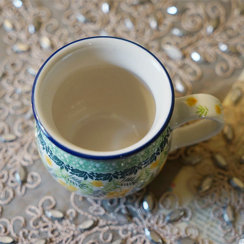 ツェラミカ アルティスティチナ No.3265X マグカップ 0.25L ミモザ柄 ポーランド食器