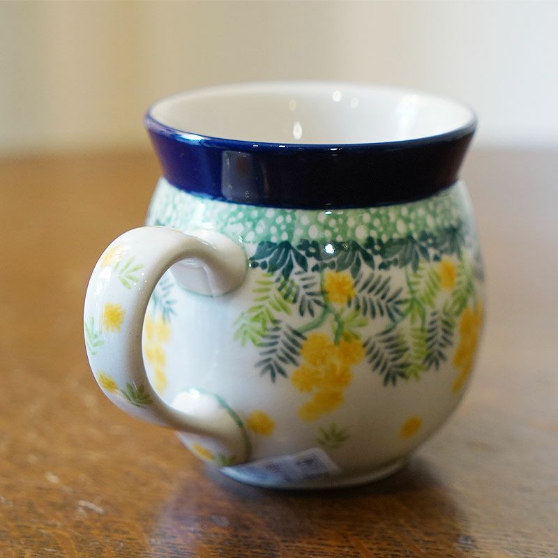 ツェラミカ アルティスティチナ No.3265X マグカップ 0.25L ミモザ柄 ポーランド食器