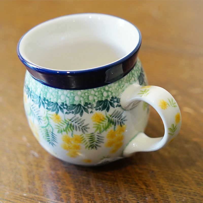 ツェラミカ アルティスティチナ No.3265X マグカップ 0.25L ミモザ柄 ポーランド食器
