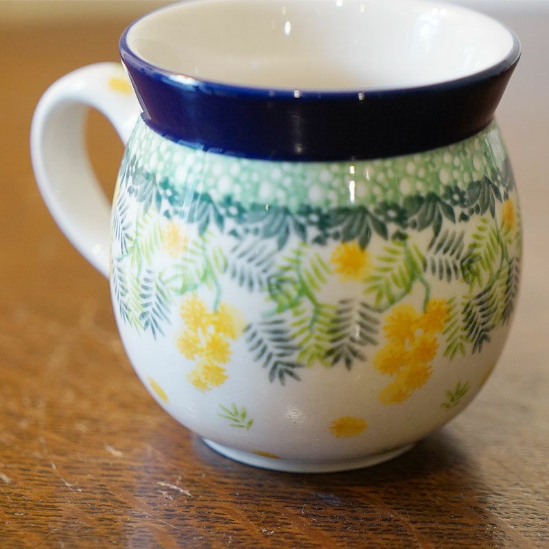 ツェラミカ アルティスティチナ No.3265X マグカップ 0.25L ミモザ柄 ポーランド食器