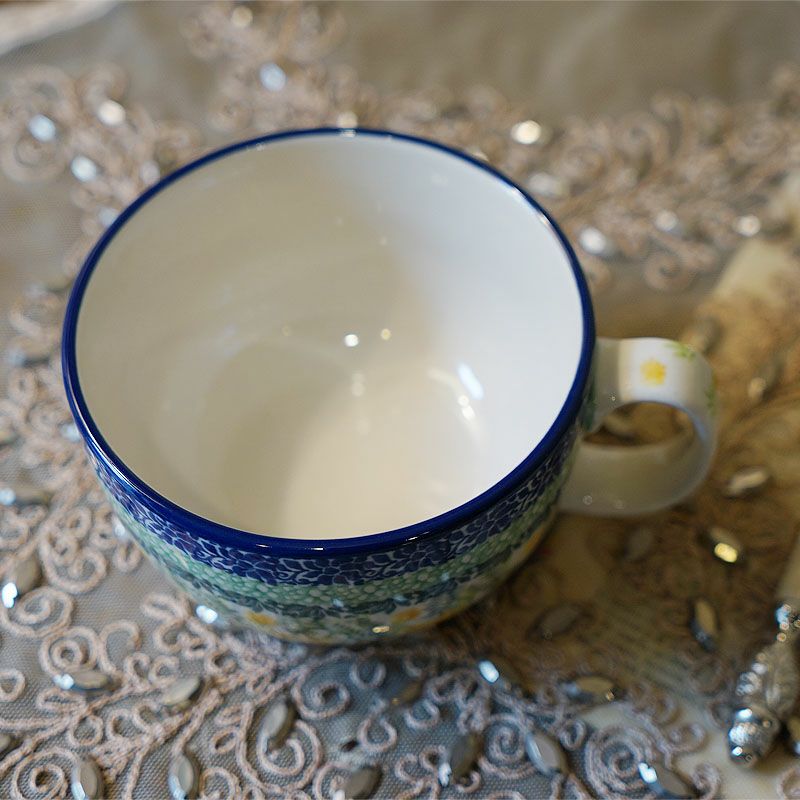 ツェラミカ アルティスティチナ スープカップ No.3265X ミモザ柄 ポーランド食器