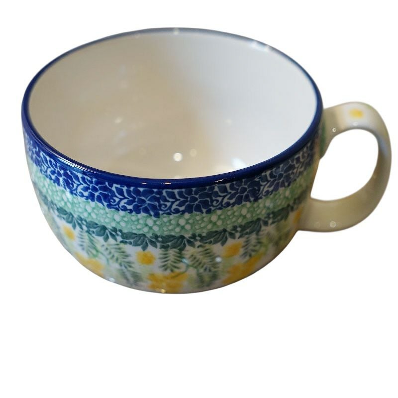 ツェラミカ アルティスティチナ スープカップ No.3265X ミモザ柄 ポーランド食器